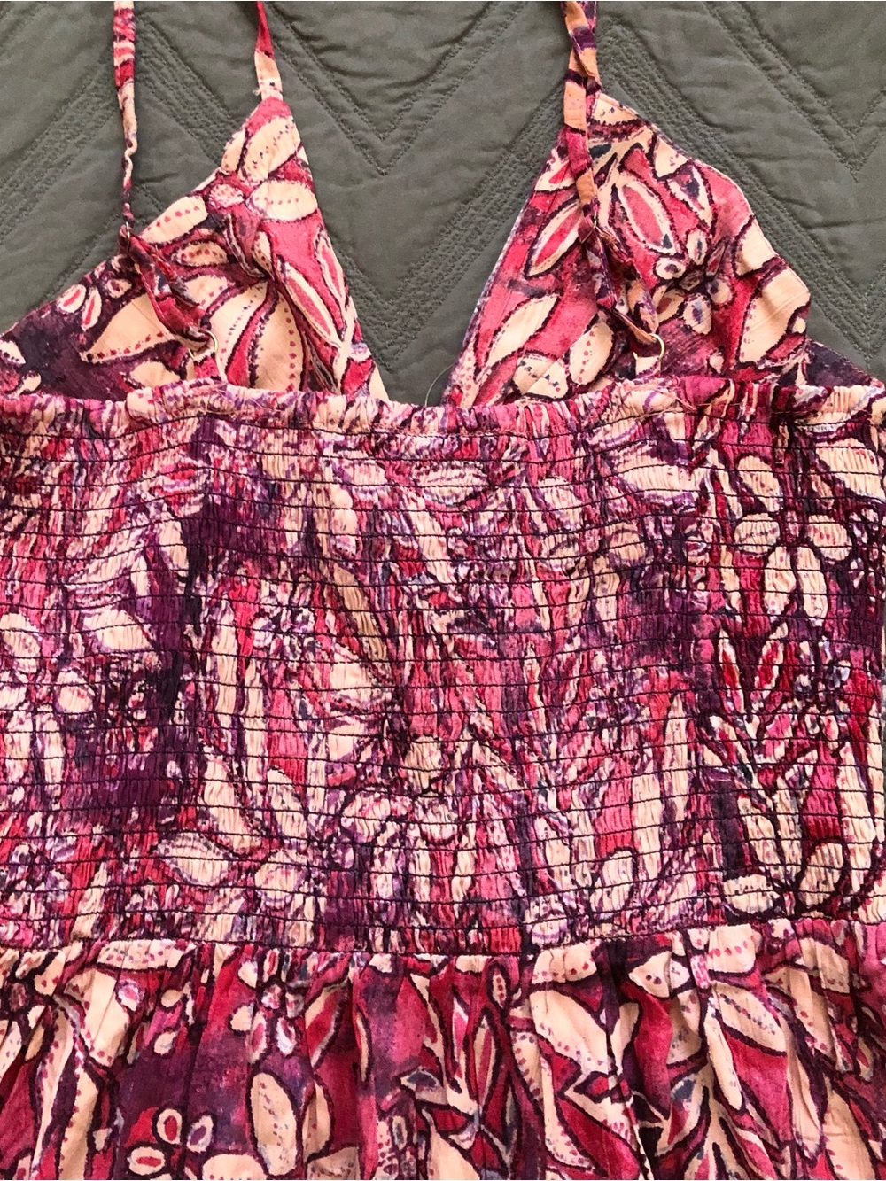 Angie Floral Maxi Dress in Plum and Lavender - Picture 6 of 8